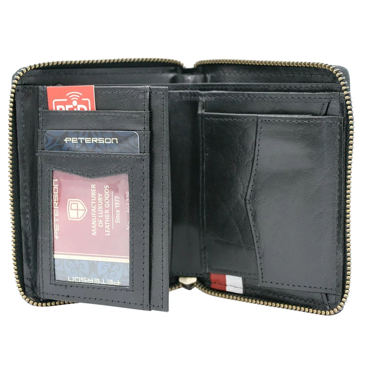 Peterson Valódi bőr Pénztárca