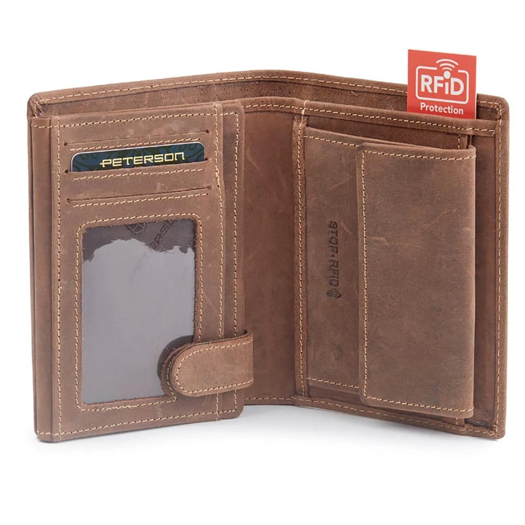 Peterson Valódi bőr Pénztárca