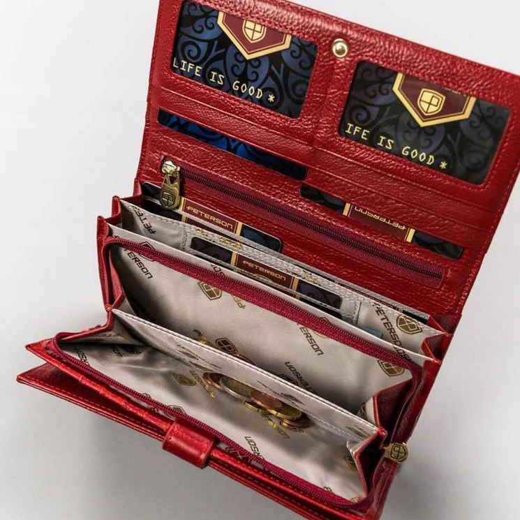 Peterson Valódi bőr Pénztárca