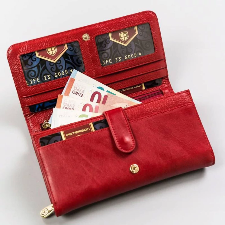 Peterson Valódi bőr Pénztárca