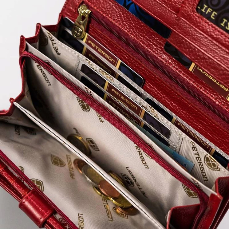 Peterson Valódi bőr Pénztárca