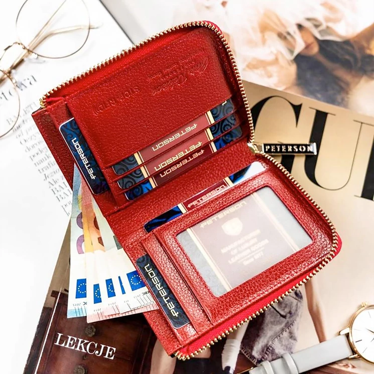 Peterson Valódi bőr Pénztárca