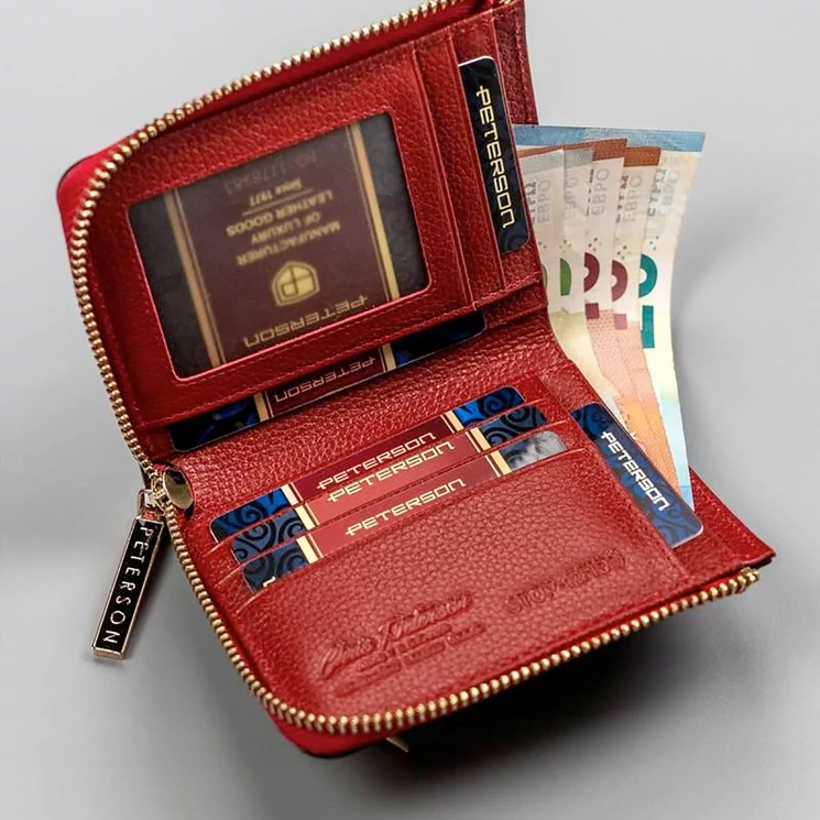 Peterson Valódi bőr Pénztárca