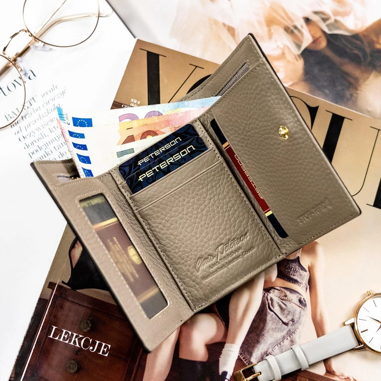 Peterson Valódi bőr Pénztárca