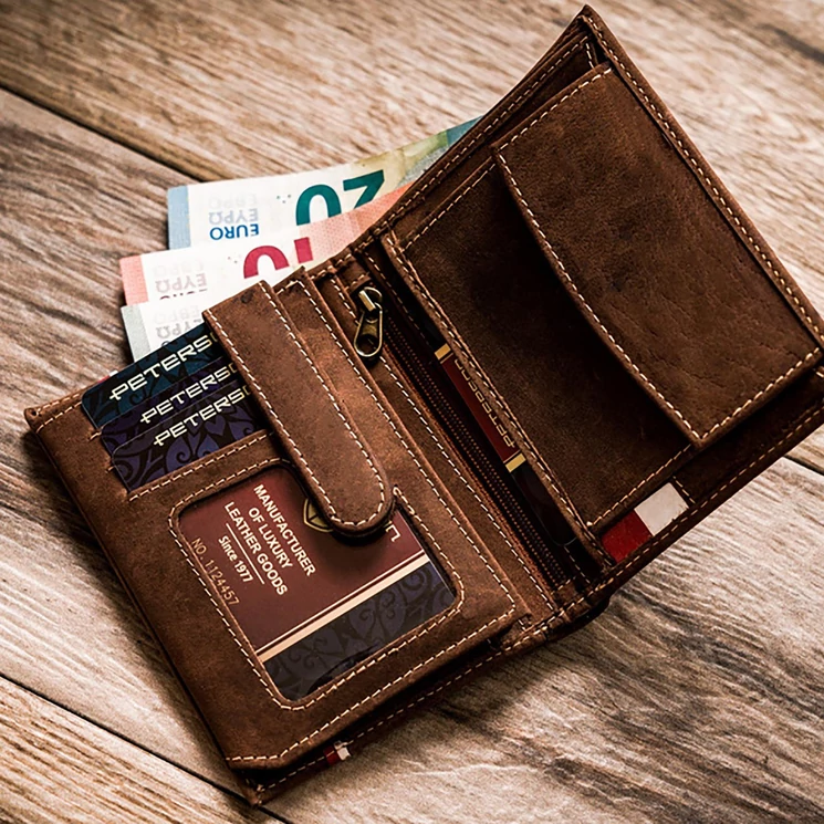Peterson Valódi bőr Pénztárca