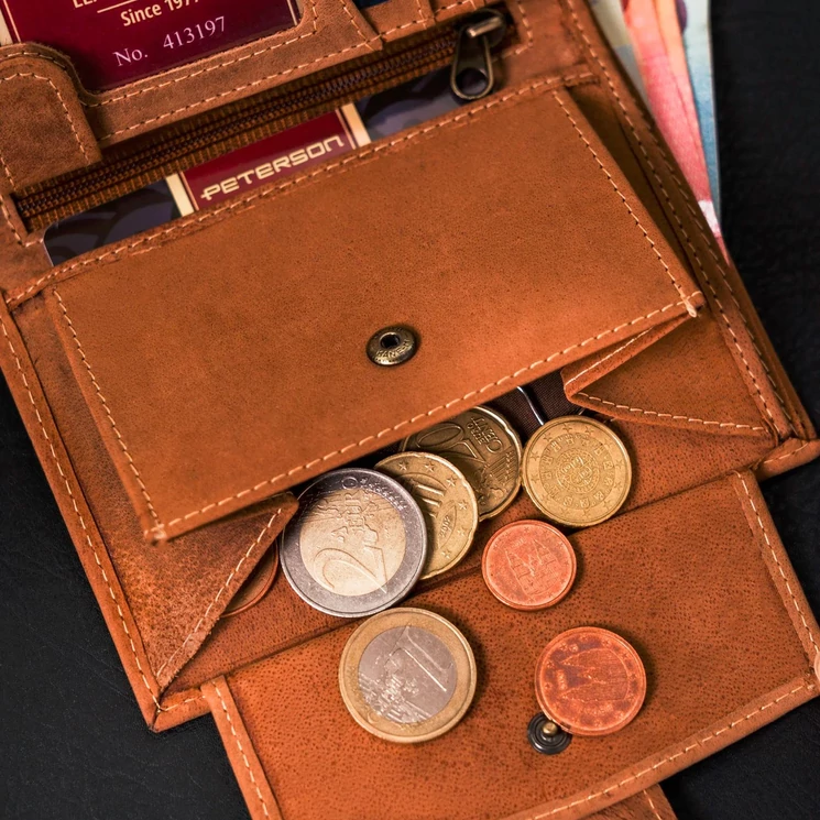 Peterson Valódi bőr Pénztárca