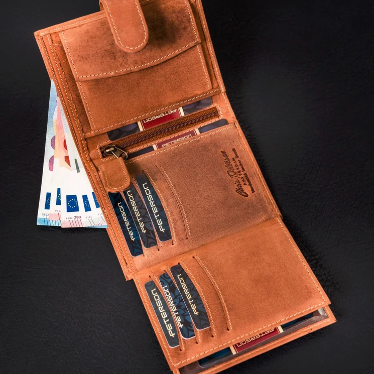 Peterson Valódi bőr Pénztárca