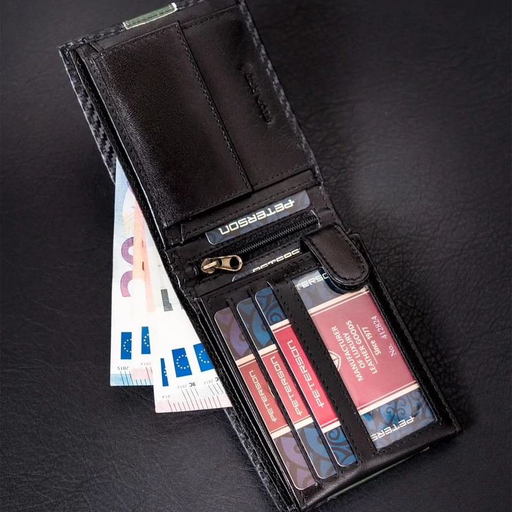 Peterson Valódi bőr Pénztárca