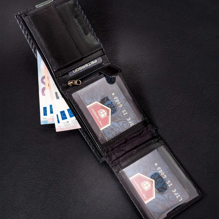 Peterson Valódi bőr Pénztárca