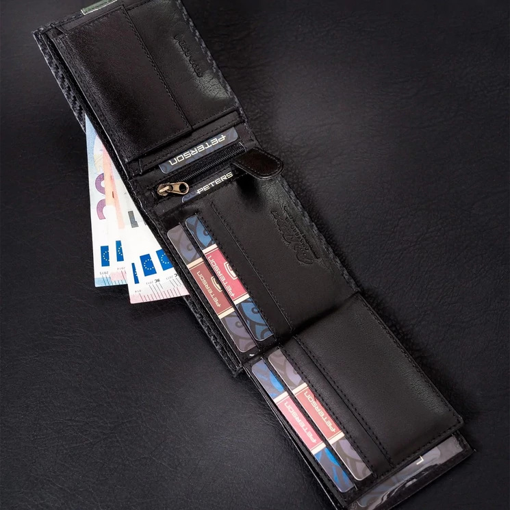 Peterson Valódi bőr Pénztárca