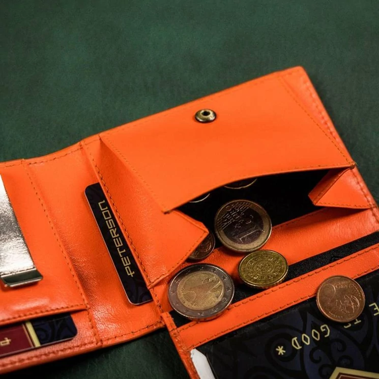 Peterson Valódi bőr Pénztárca