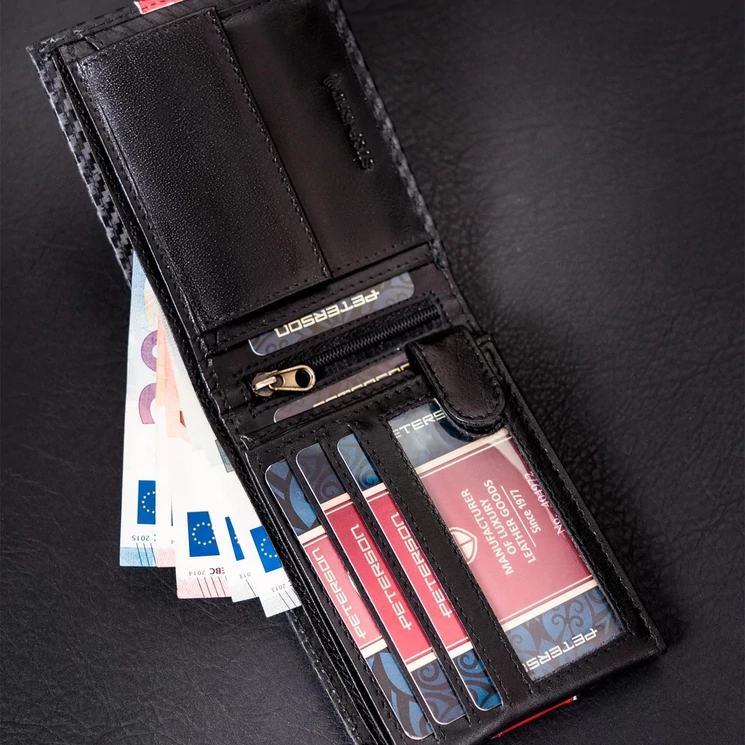 Peterson Valódi bőr Pénztárca