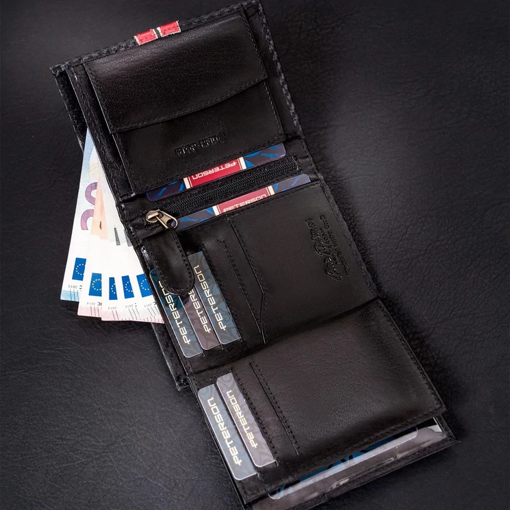 Peterson Valódi bőr Pénztárca