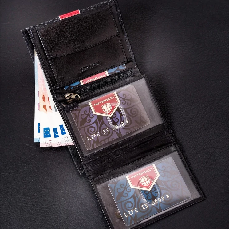 Peterson Valódi bőr Pénztárca