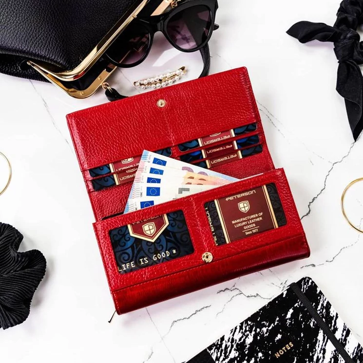 Peterson Valódi bőr Pénztárca