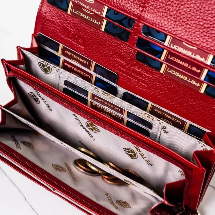 Peterson Valódi bőr Pénztárca