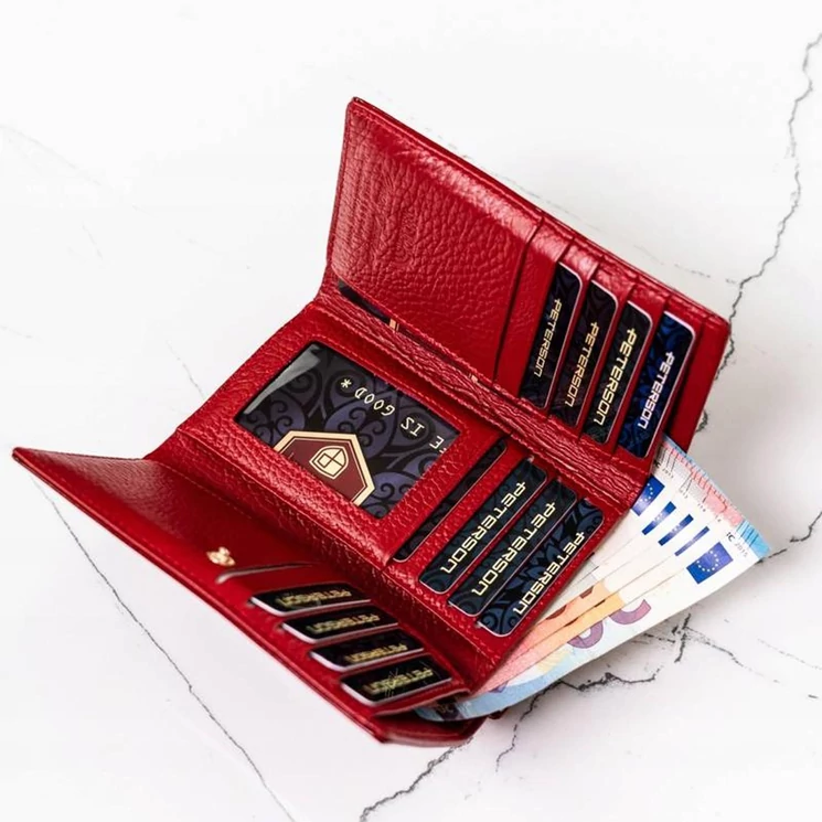 Peterson Valódi bőr Pénztárca