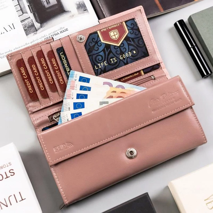 Peterson Valódi bőr Pénztárca