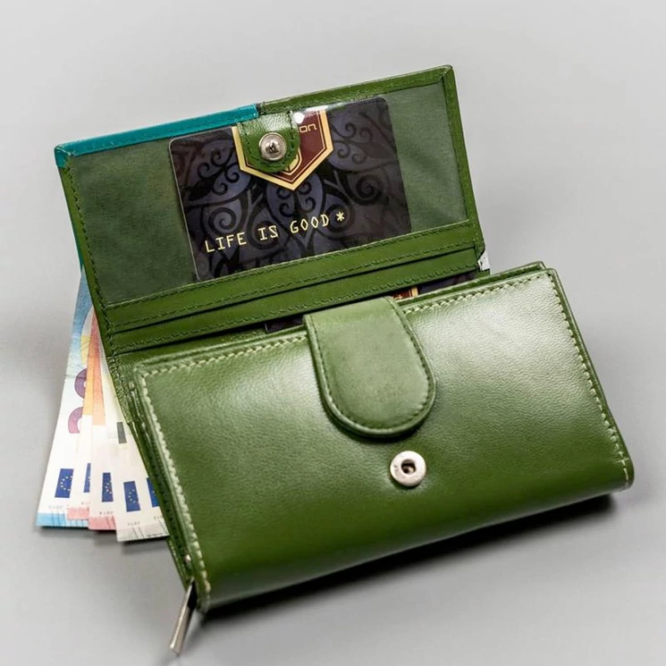 Peterson Valódi bőr Női Pénztárca Sok kártyatartóval