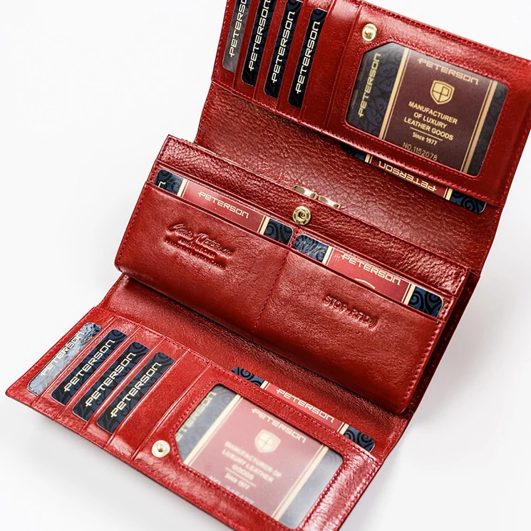 Peterson Valódi bőr Pénztárca