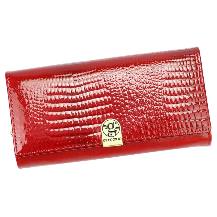 Piros lakk Valódi bőr Pénztárca