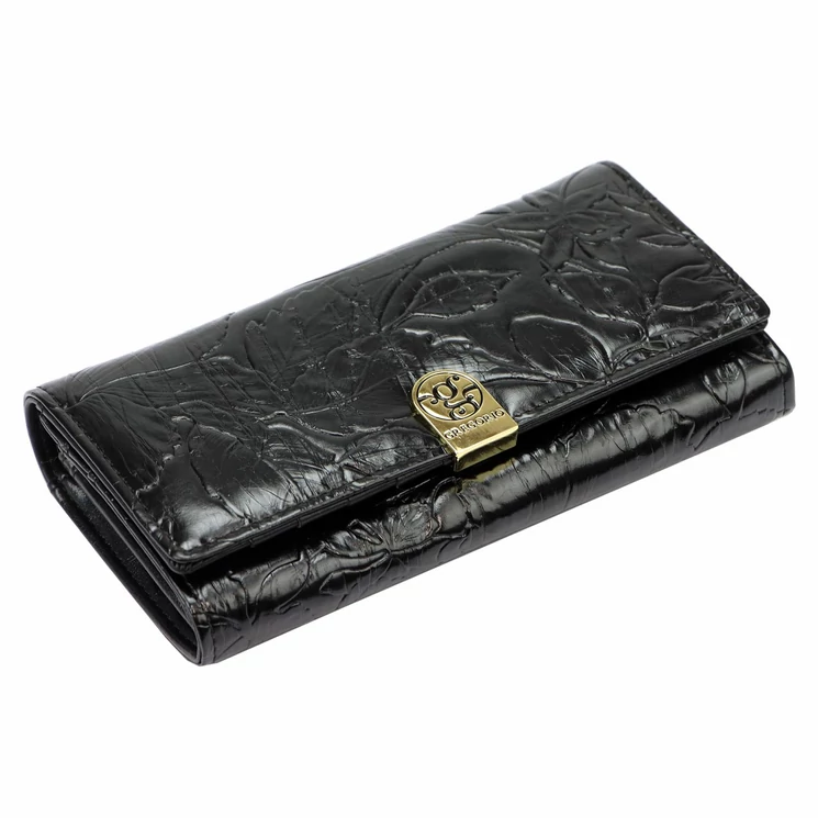 Mintás Pénztárca fekete színben