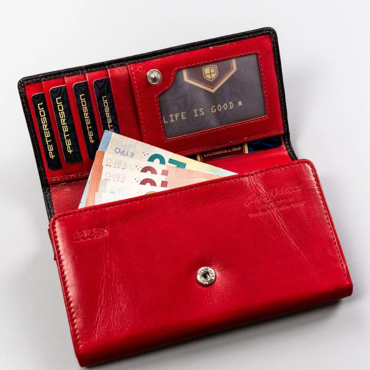 Peterson Valódi bőr Pénztárca