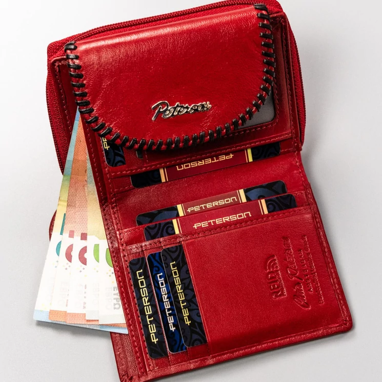 Peterson Valódi bőr Pénztárca
