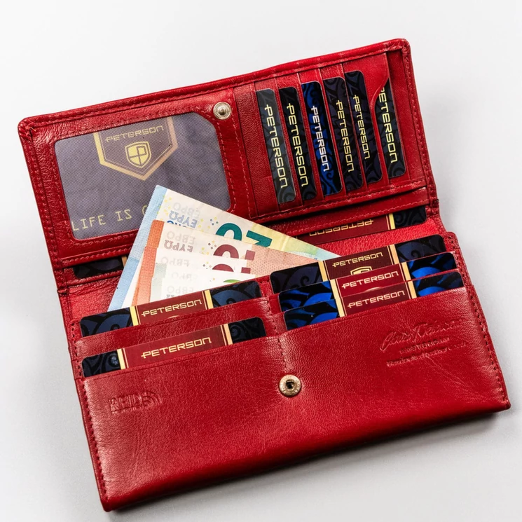 Peterson Valódi bőr Pénztárca