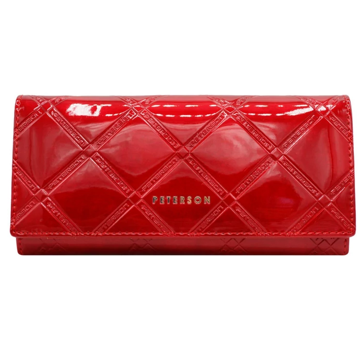 Piros színű Valódi bőr Pénztárca