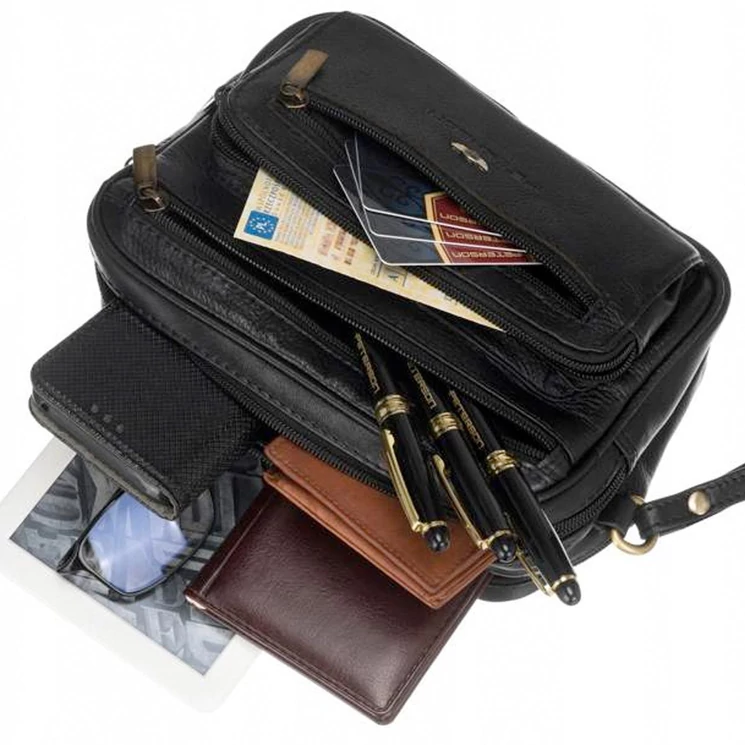 Sokrekeszes  Valódi bőr autóstáska