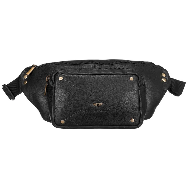 Peterson Valódi bőr övtáska Fekete színben