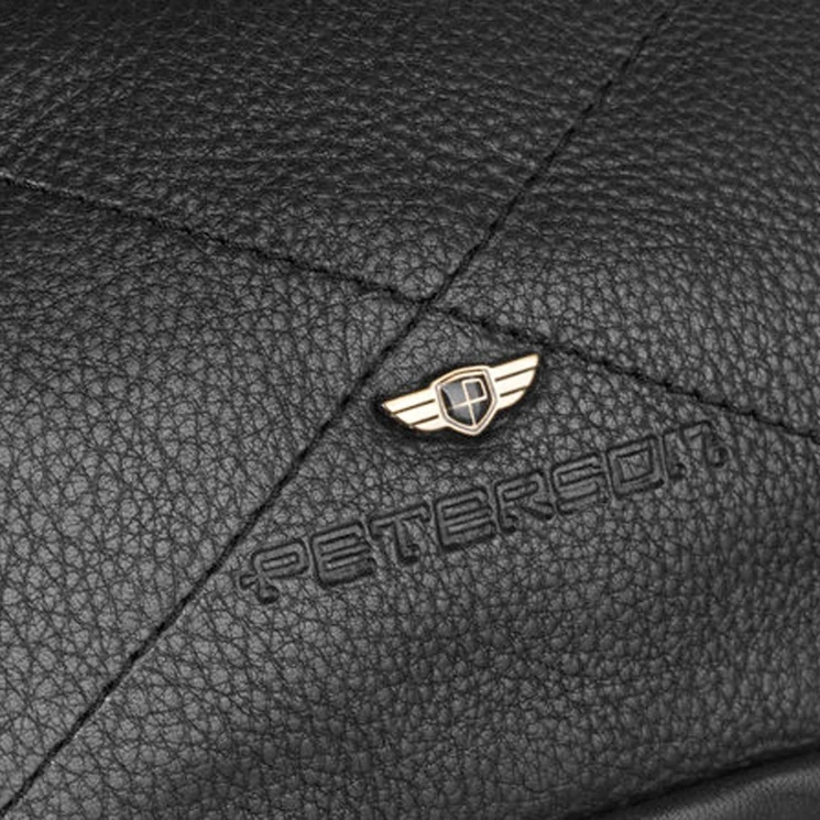 Peterson Valódi bőr övtáska Fekete színben