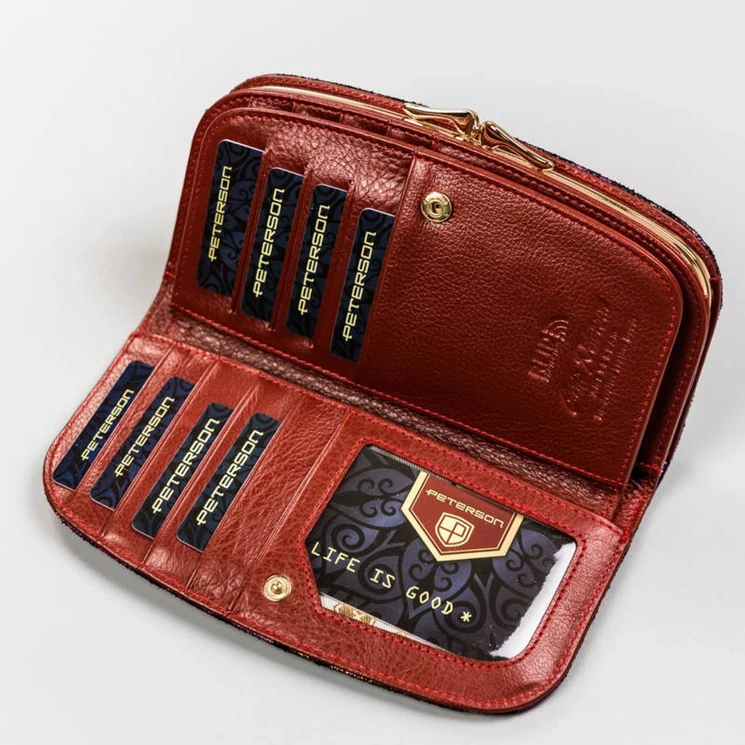 Peterson Valódi bőr Pénztárca