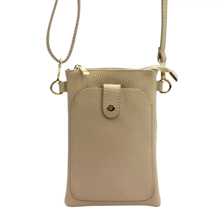 Valódi bőr mobiltartó kistáska