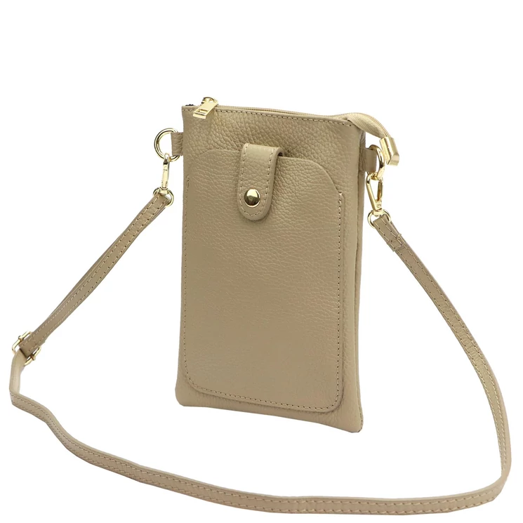 Valódi bőr mobiltartó kistáska