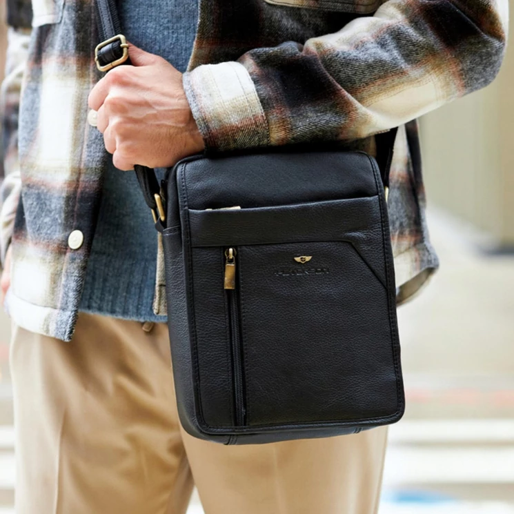 Peterson Valódi bőr Válltáska