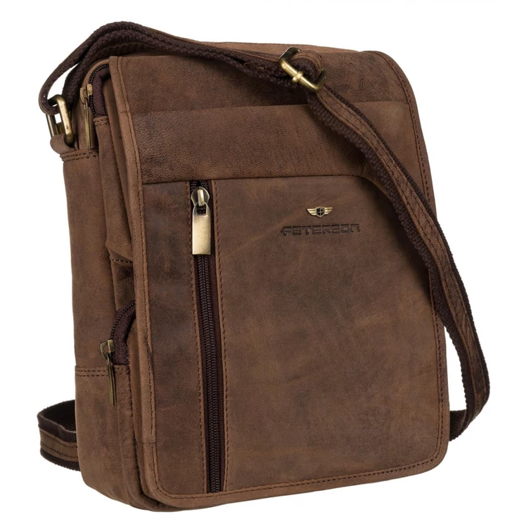 Peterson Valódi bőr Válltáska