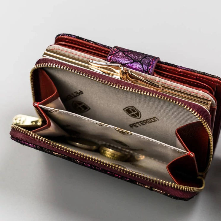 Peterson Valódi bőr Pénztárca