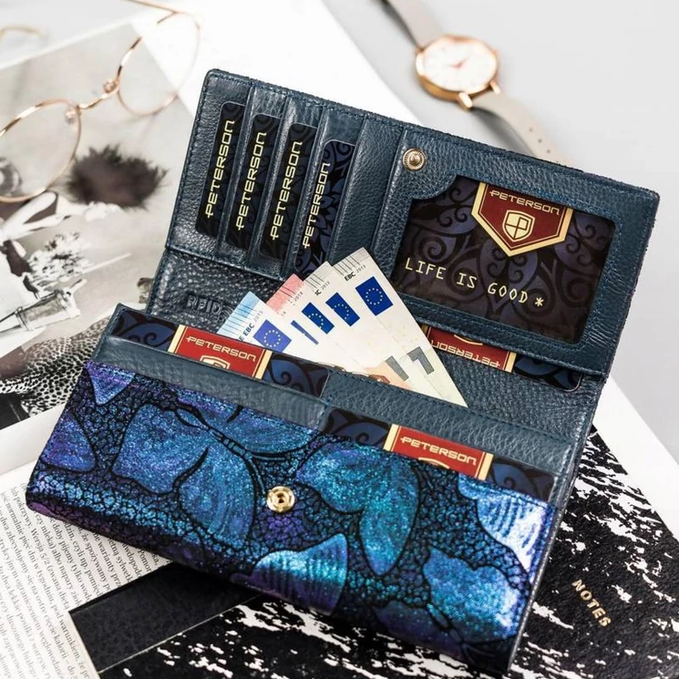 Peterson Valódi bőr Pénztárca