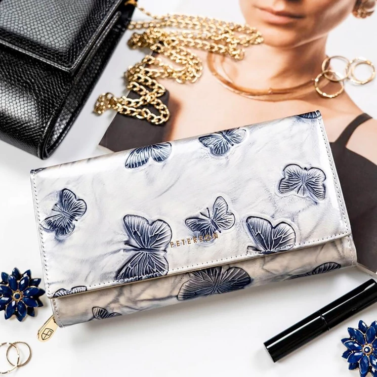 Peterson Valódi bőr Pénztárca