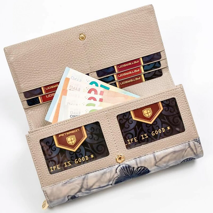 Peterson Valódi bőr Pénztárca