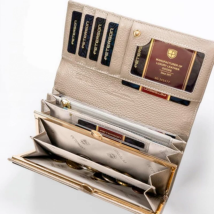 Peterson Valódi bőr Pénztárca