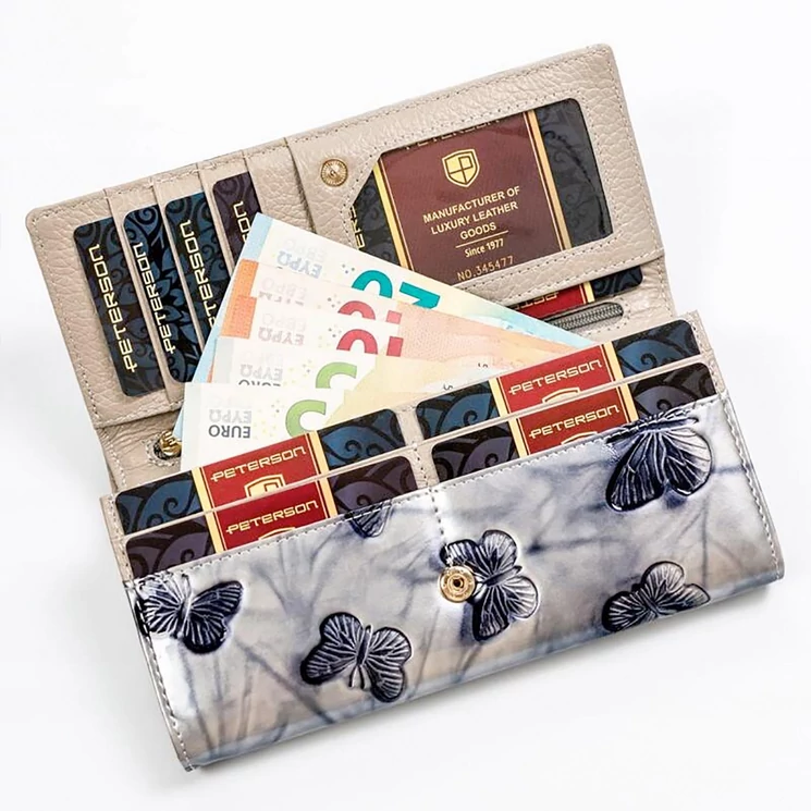 Peterson Valódi bőr Pénztárca