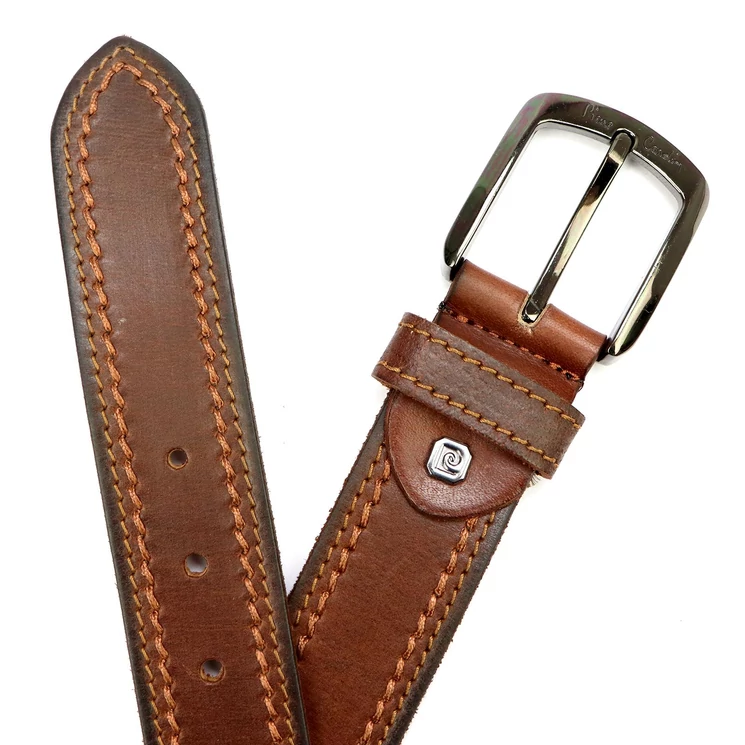 Pierre Cardin Valódi bőr Öv camel-1 cm