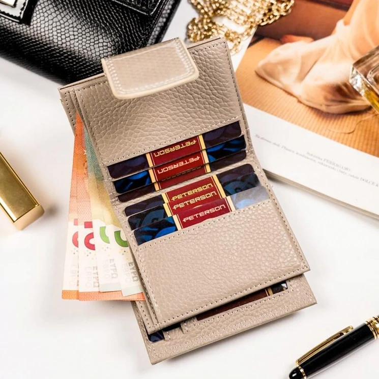 Peterson Valódi bőr Pénztárca