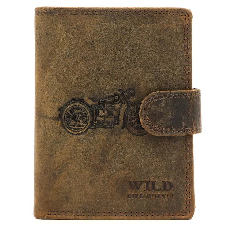 Wild Valódi bőr motoros Pénztárca