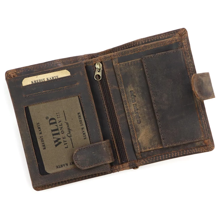 Wild Valódi bőr motoros Pénztárca