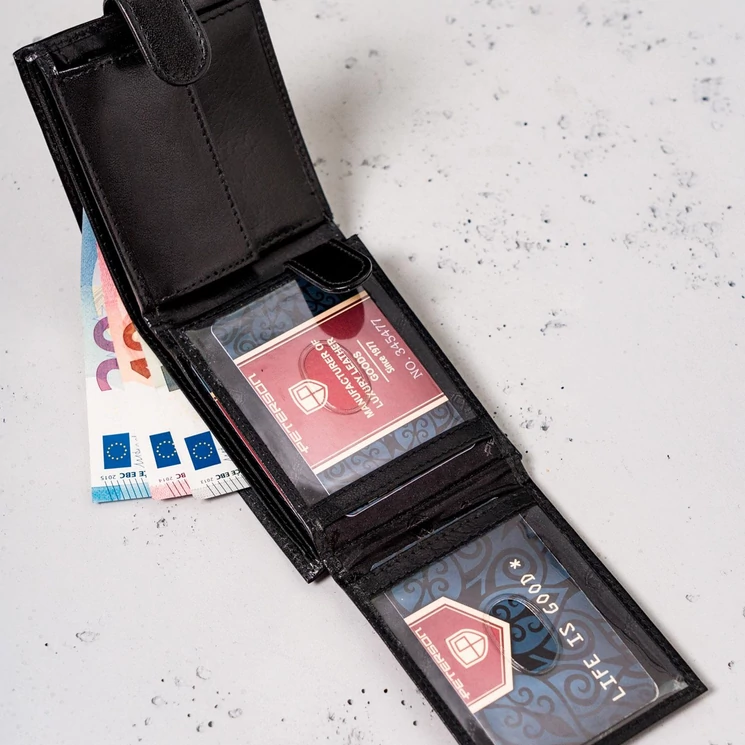 Peterson Valódi bőr Pénztárca