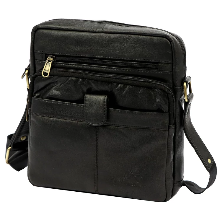 Money Kepper Valódi bőr Férfi Oldaltáska